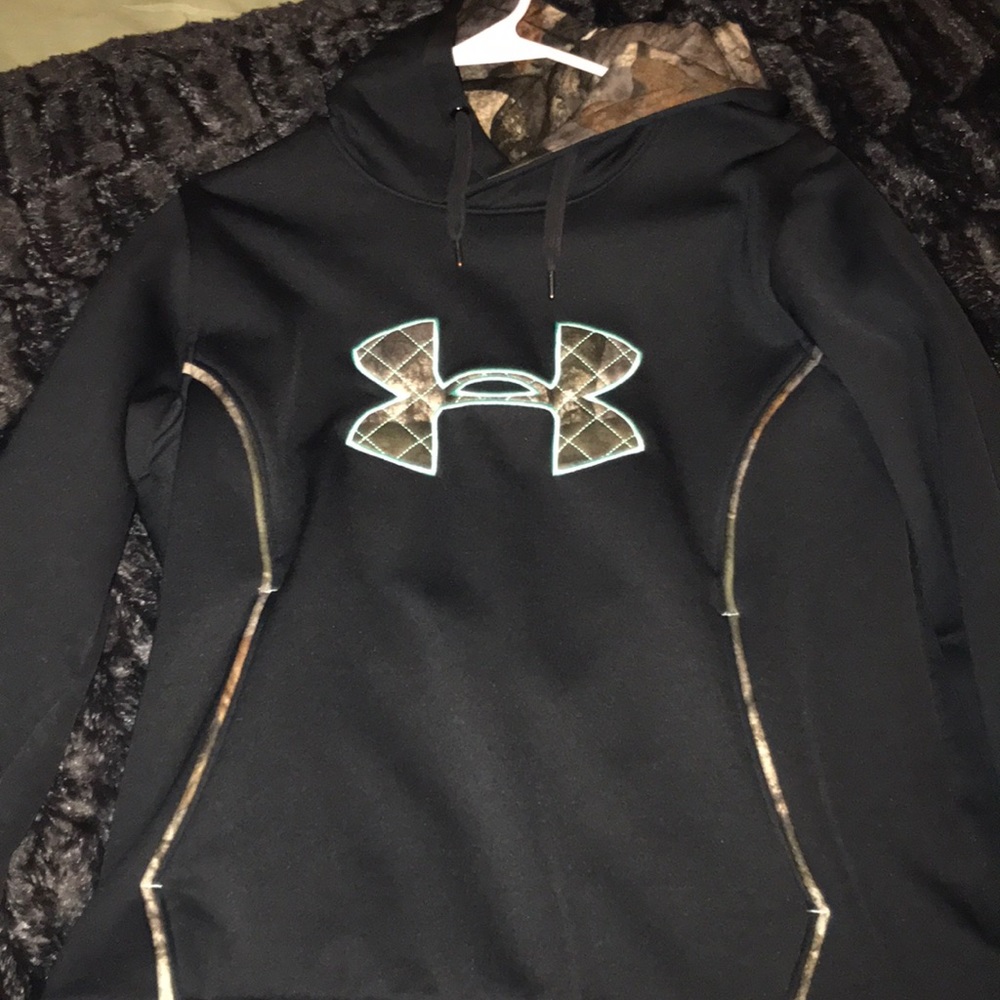 Black and camo under armor hoodie